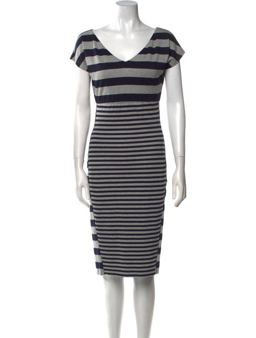 Max Mara Striped Knee-Length Dress