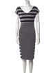 Max Mara Striped Knee-Length Dress