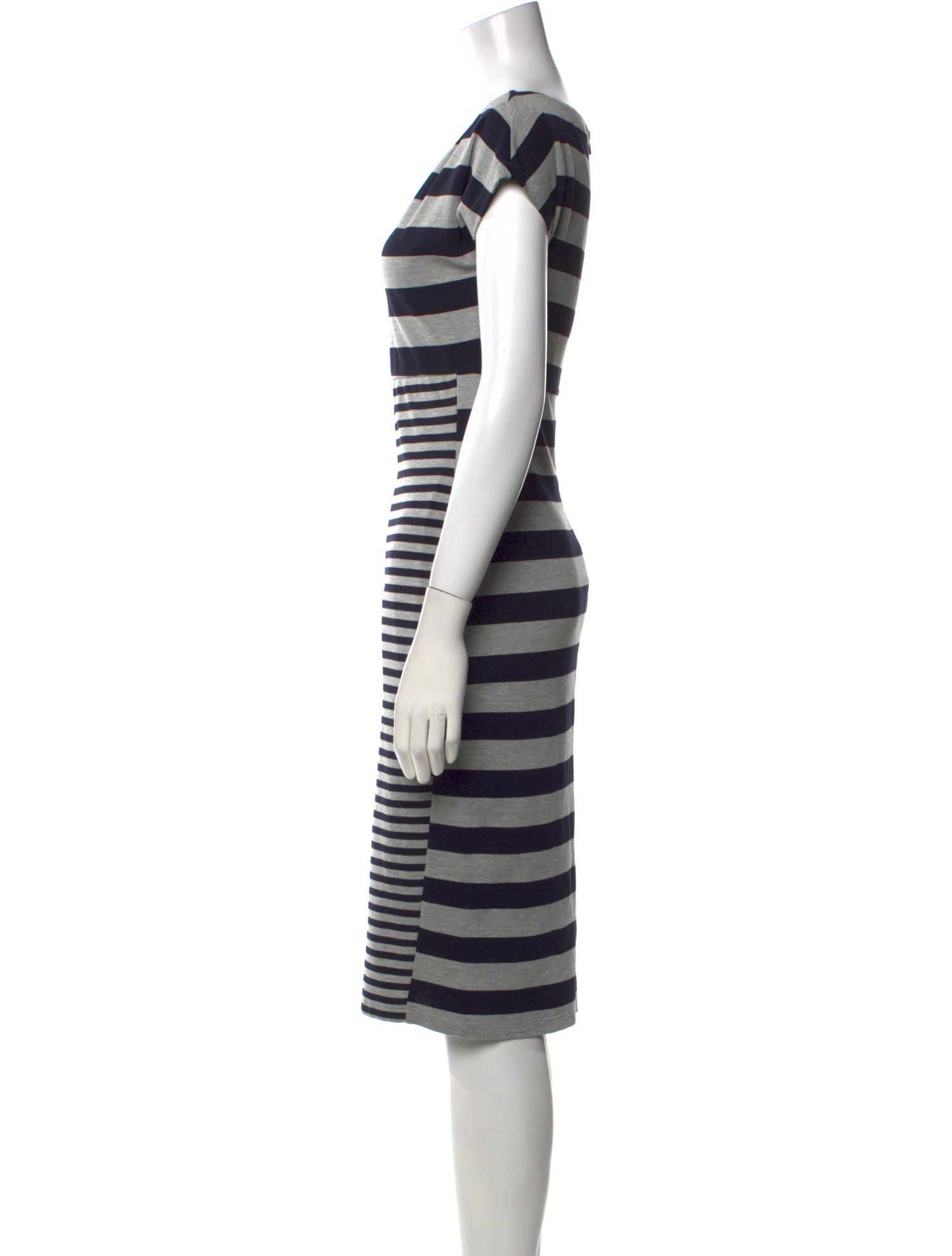 Max Mara Striped Knee-Length Dress