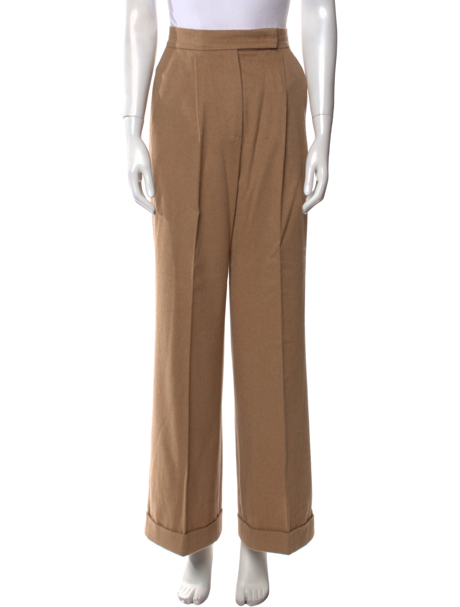 Max Mara Camel Hair Wide Leg Pants