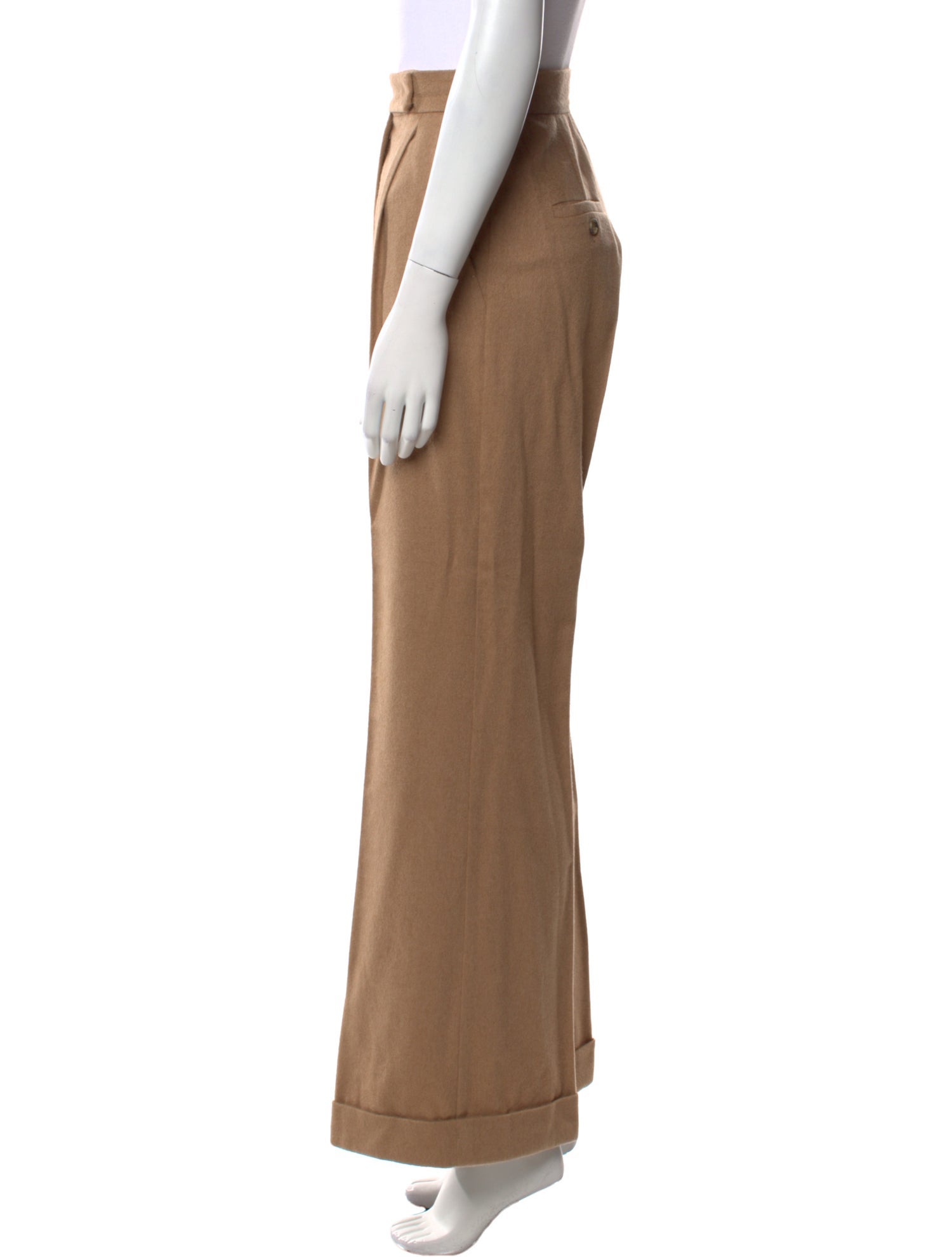 Max Mara Camel Hair Wide Leg Pants