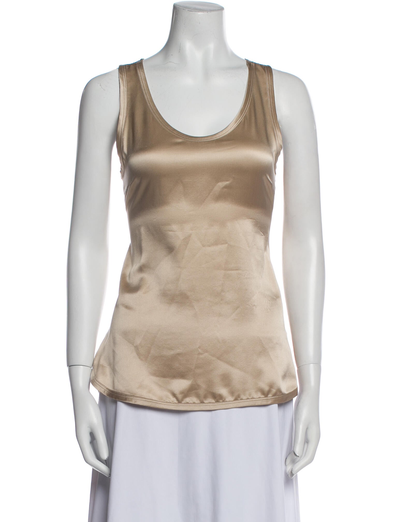 Max Mara Silk Scoop Neck Top