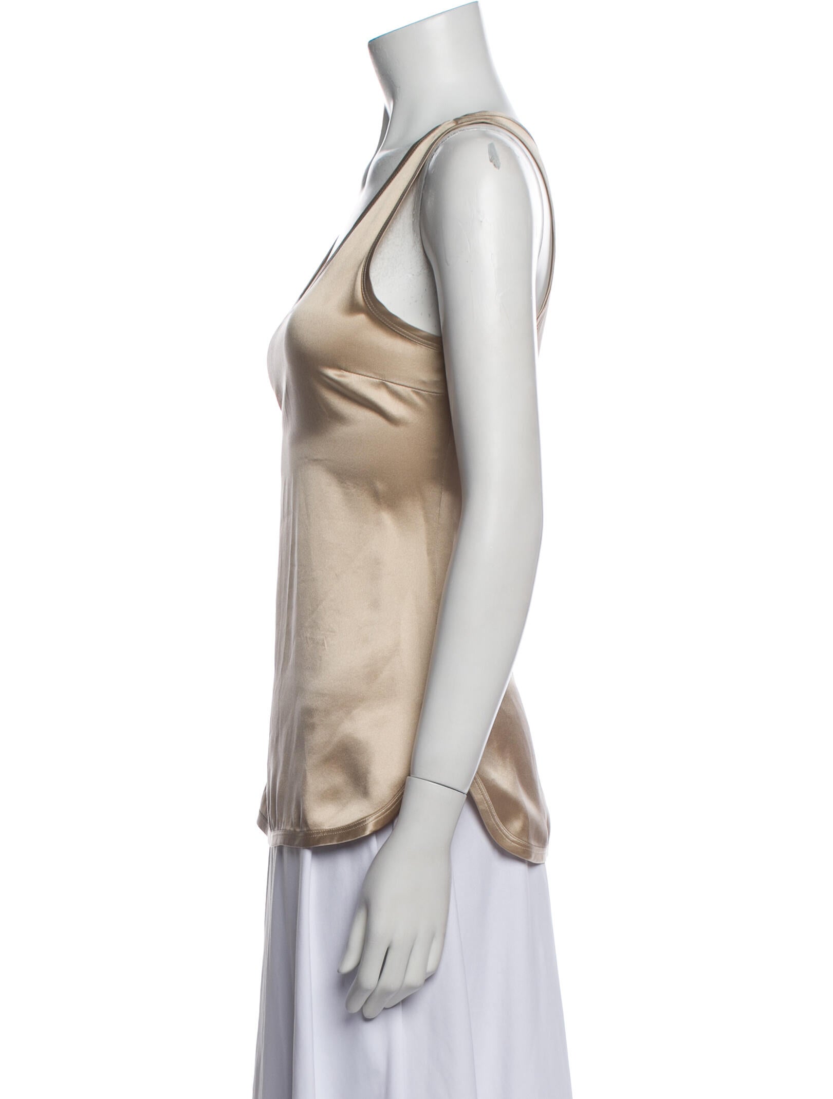 Max Mara Silk Scoop Neck Top