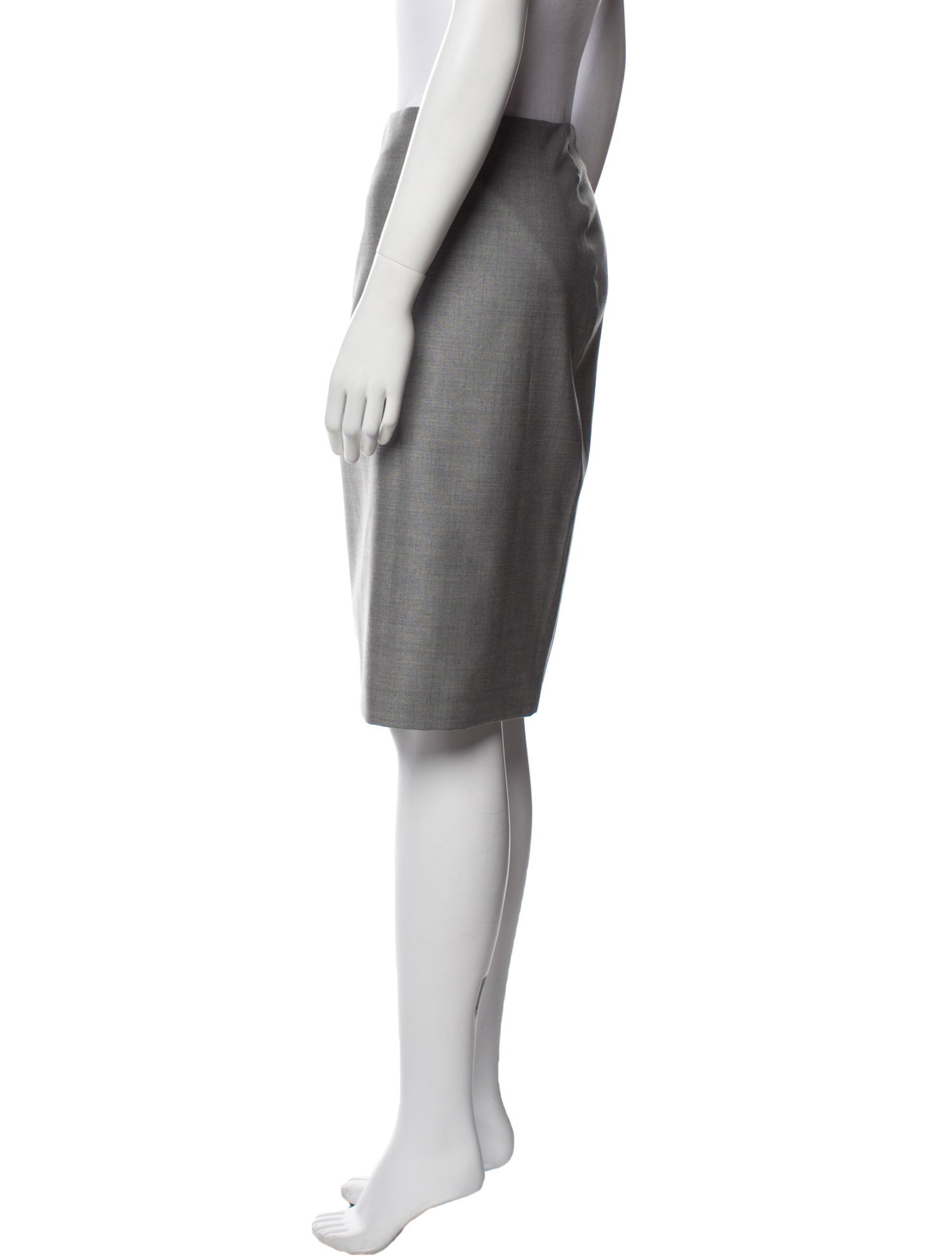 Max Mara Virgin Wool Knee-Length Skirt