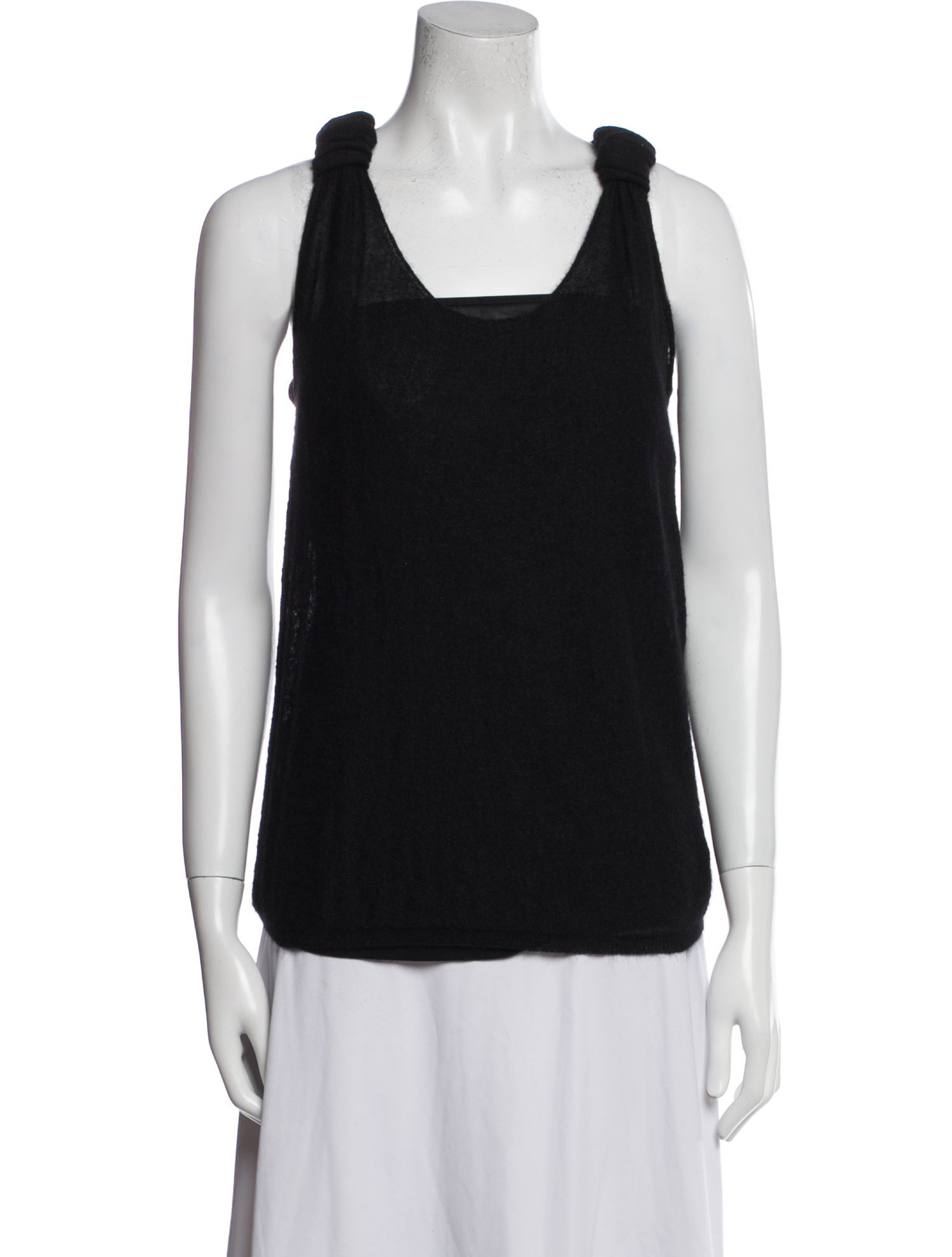 Max Mara Square Neckline Sleeveless Top