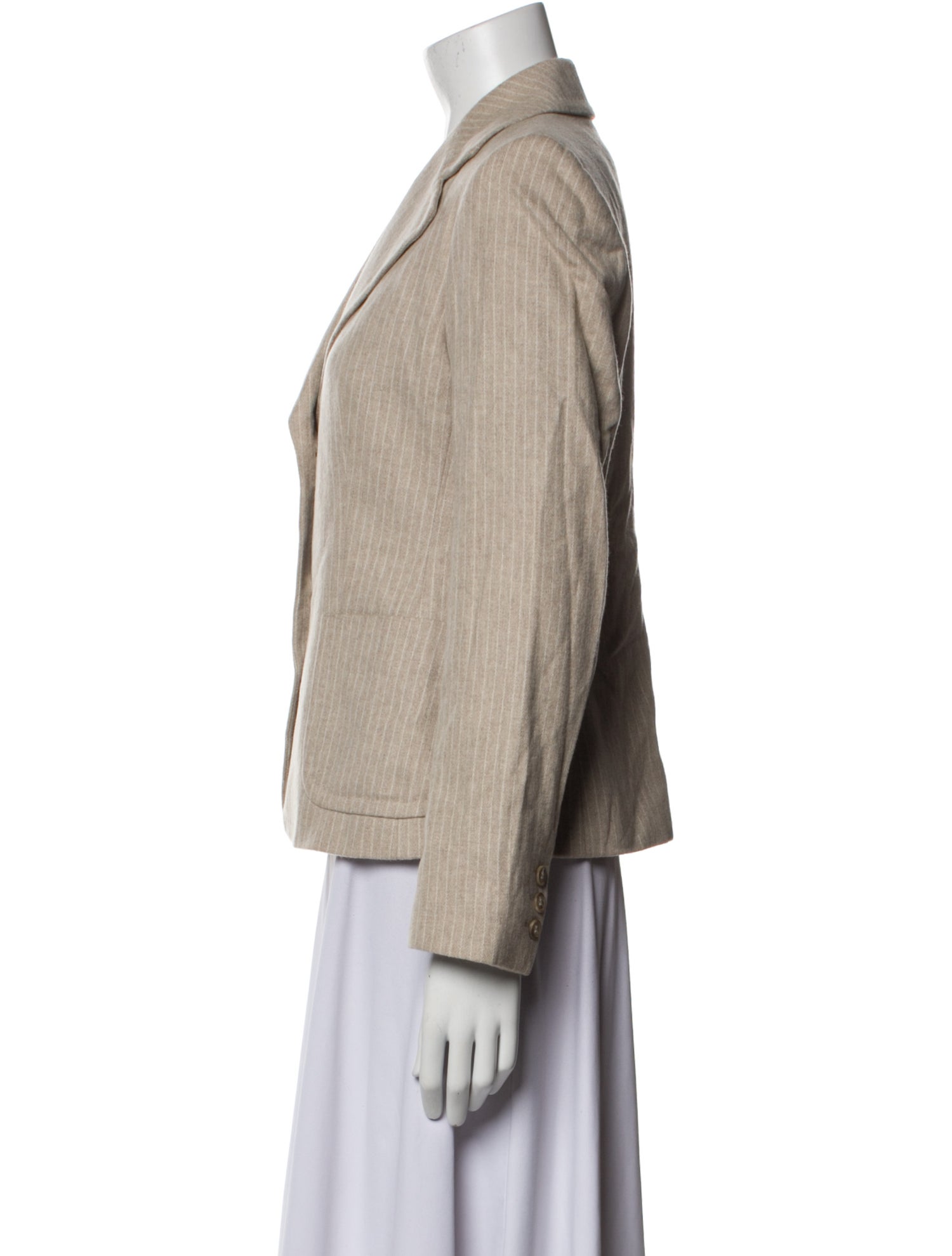 Max Mara Virgin Wool Striped Blazer