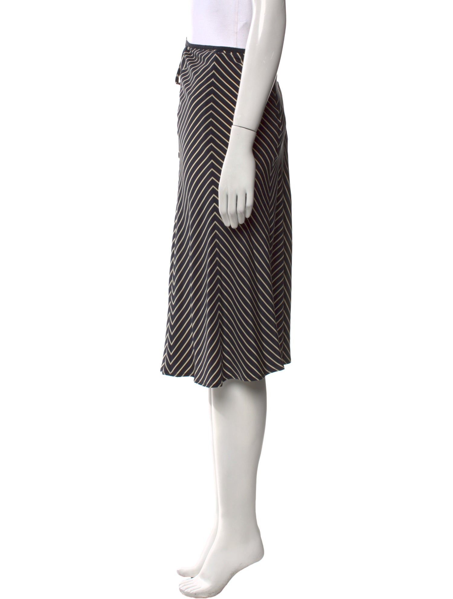 Max Mara Silk Knee-Length Skirt