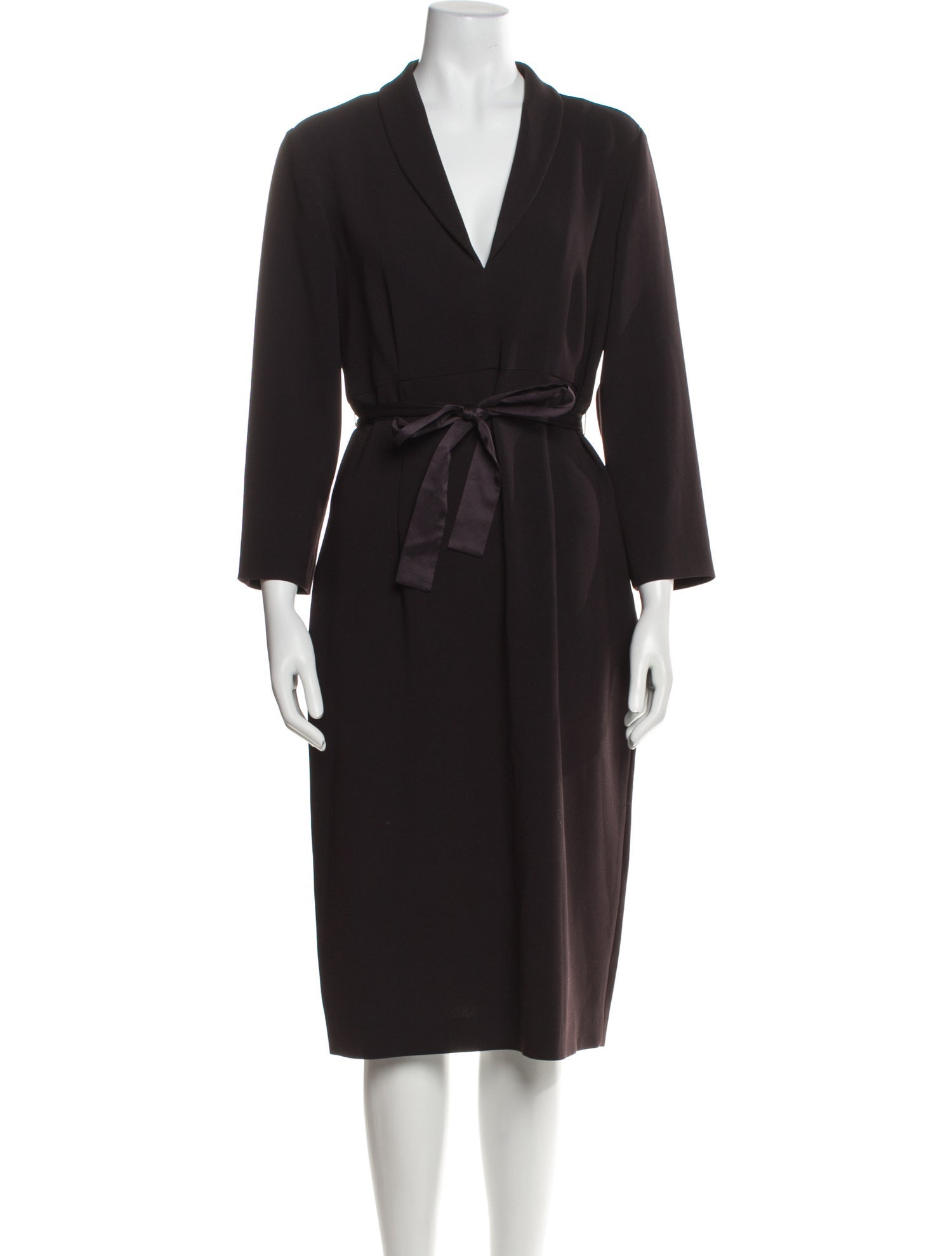 Max Mara V-Neck Midi Length Dress