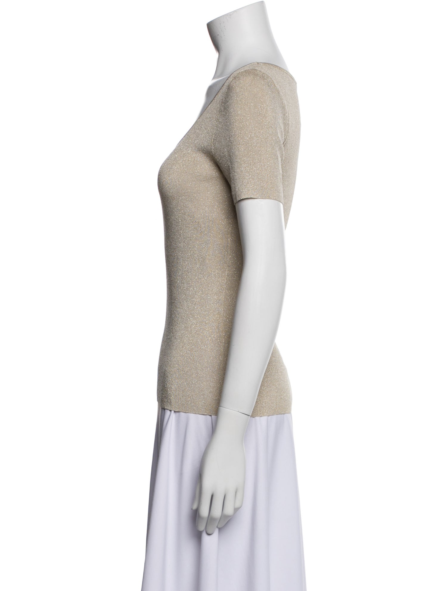Max Mara Scoop Neck Short Sleeve T-Shirt w/ Tags