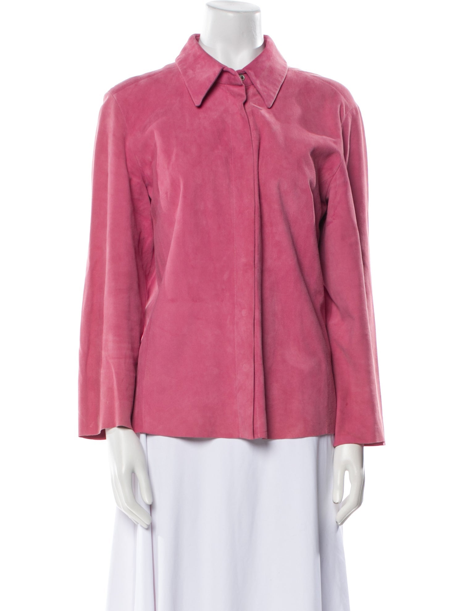 Max Mara Silk Long Sleeve Button-Up Top