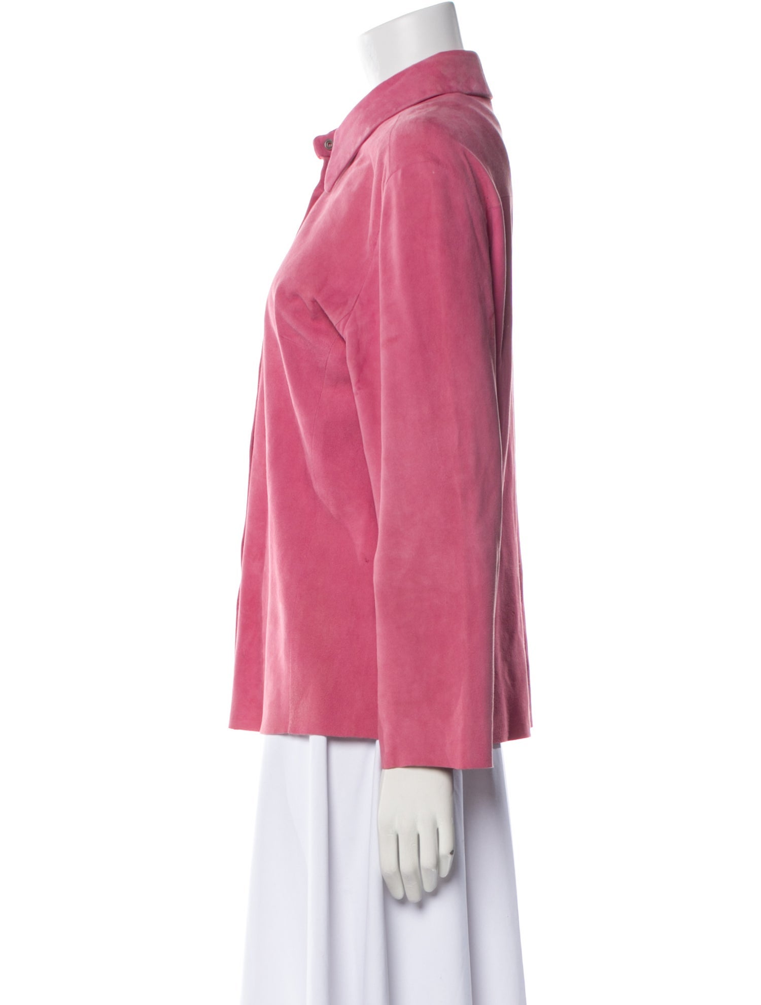 Max Mara Silk Long Sleeve Button-Up Top