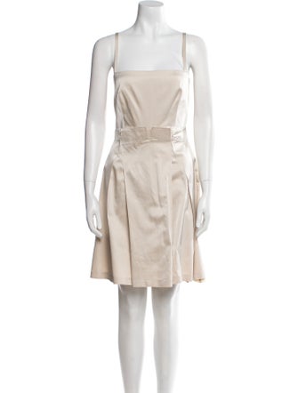 Max Mara Square Neckline Mini Dress