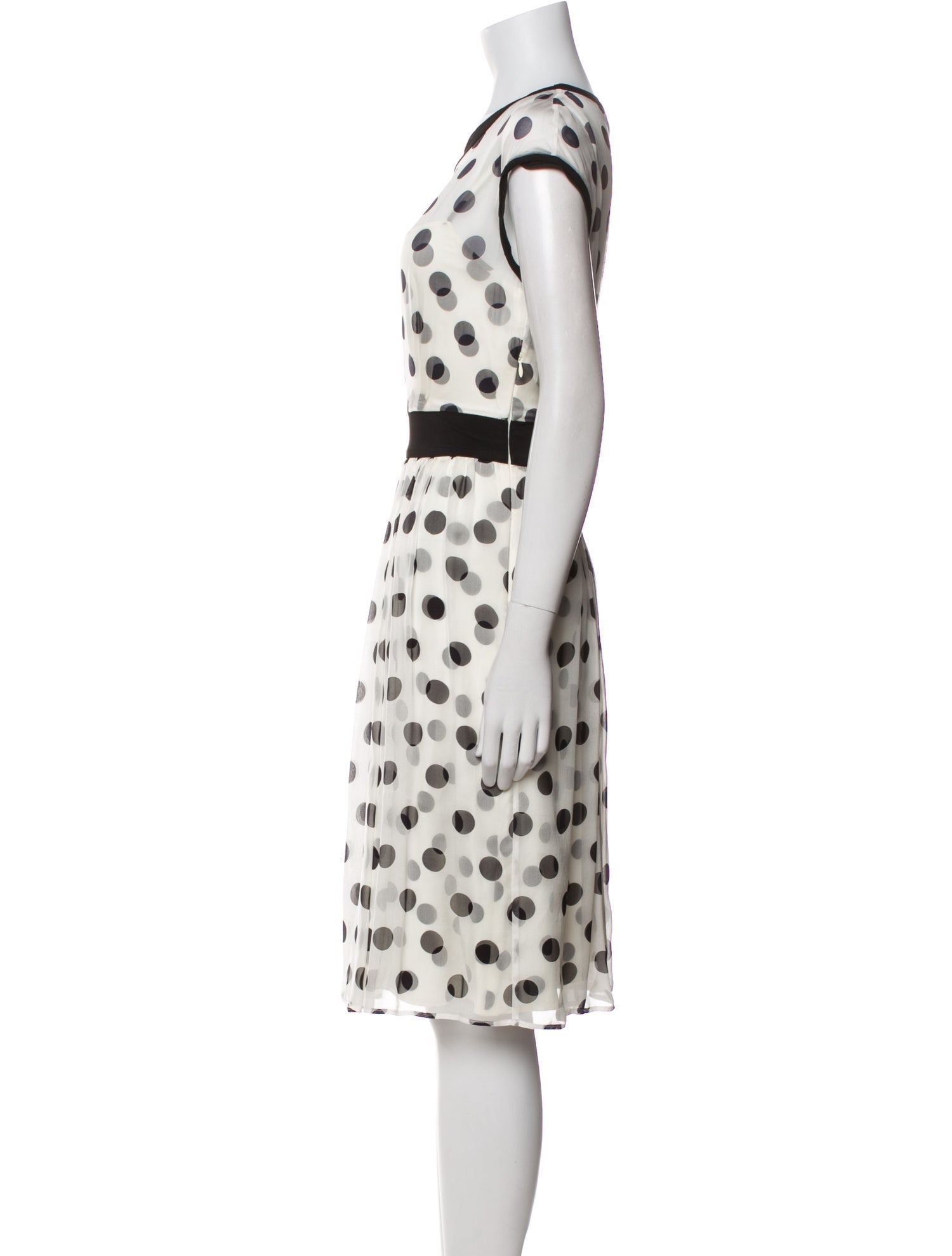 Max Mara Studio Polka Dot Print Knee-Length Dress