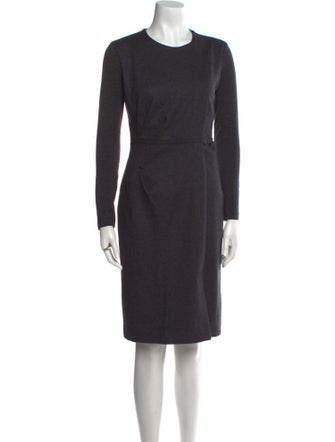 Max Mara Virgin Wool Knee-Length Dress