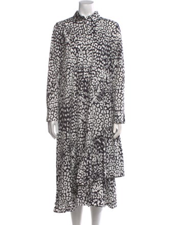 Max Mara Animal Print Long Dress