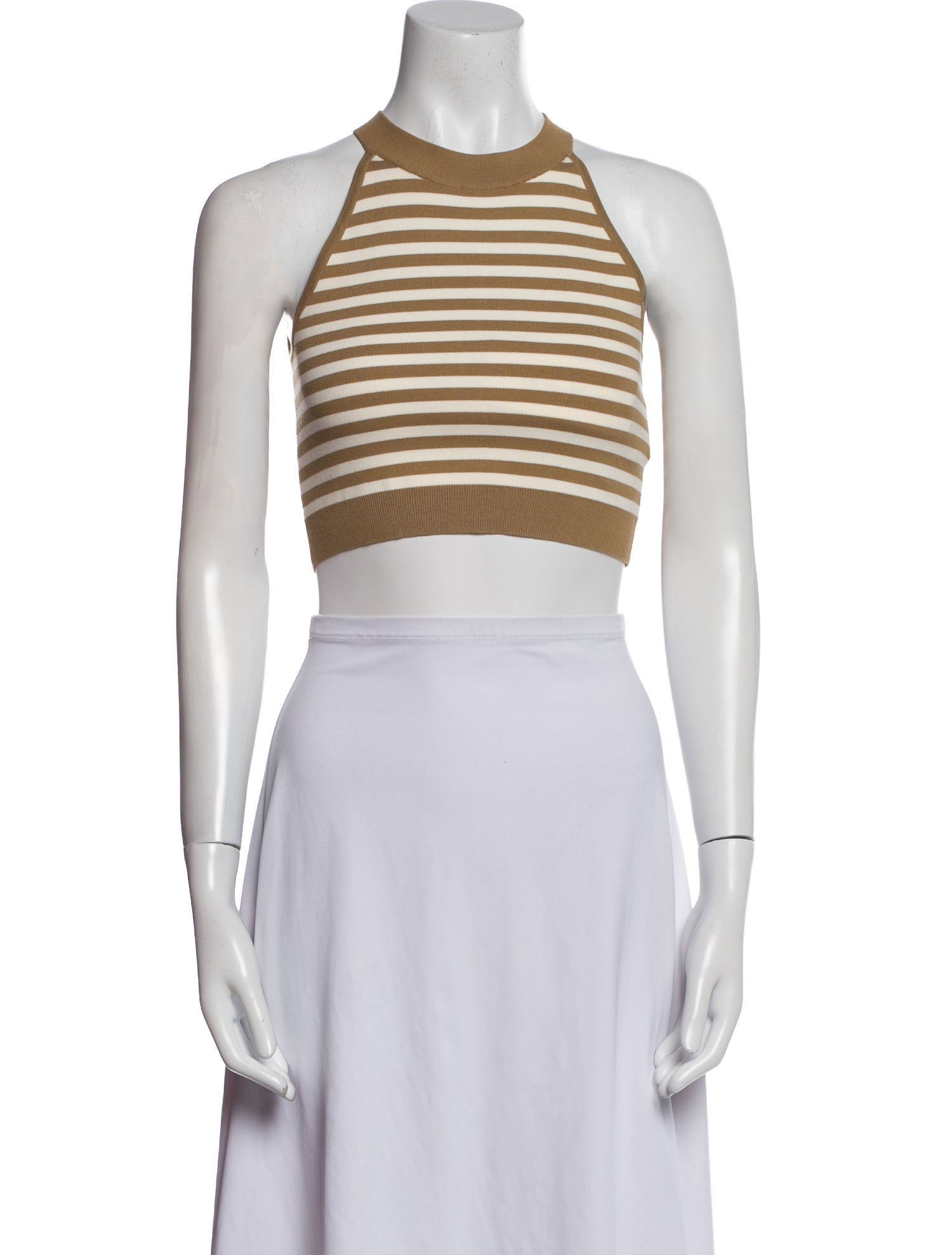 Max Mara Striped Halterneck Crop Top w/ Tags