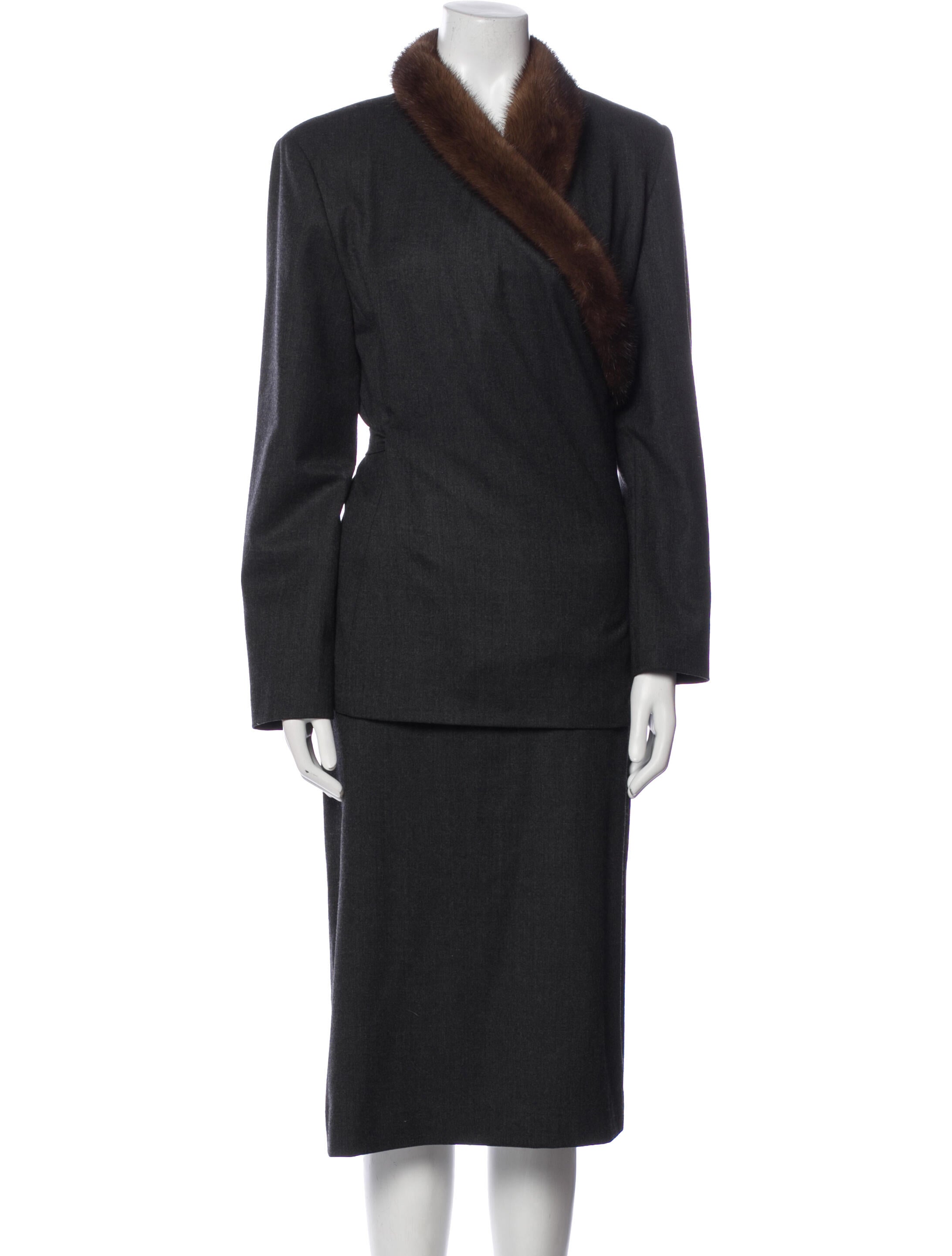 Max Mara Virgin Wool Skirt Suit