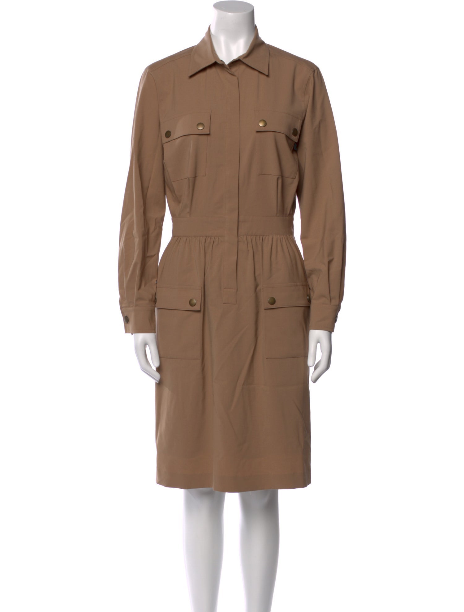 Max Mara Virgin Wool Knee-Length Dress