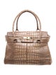 Max Mara Embossed Leather Top Handle Bag