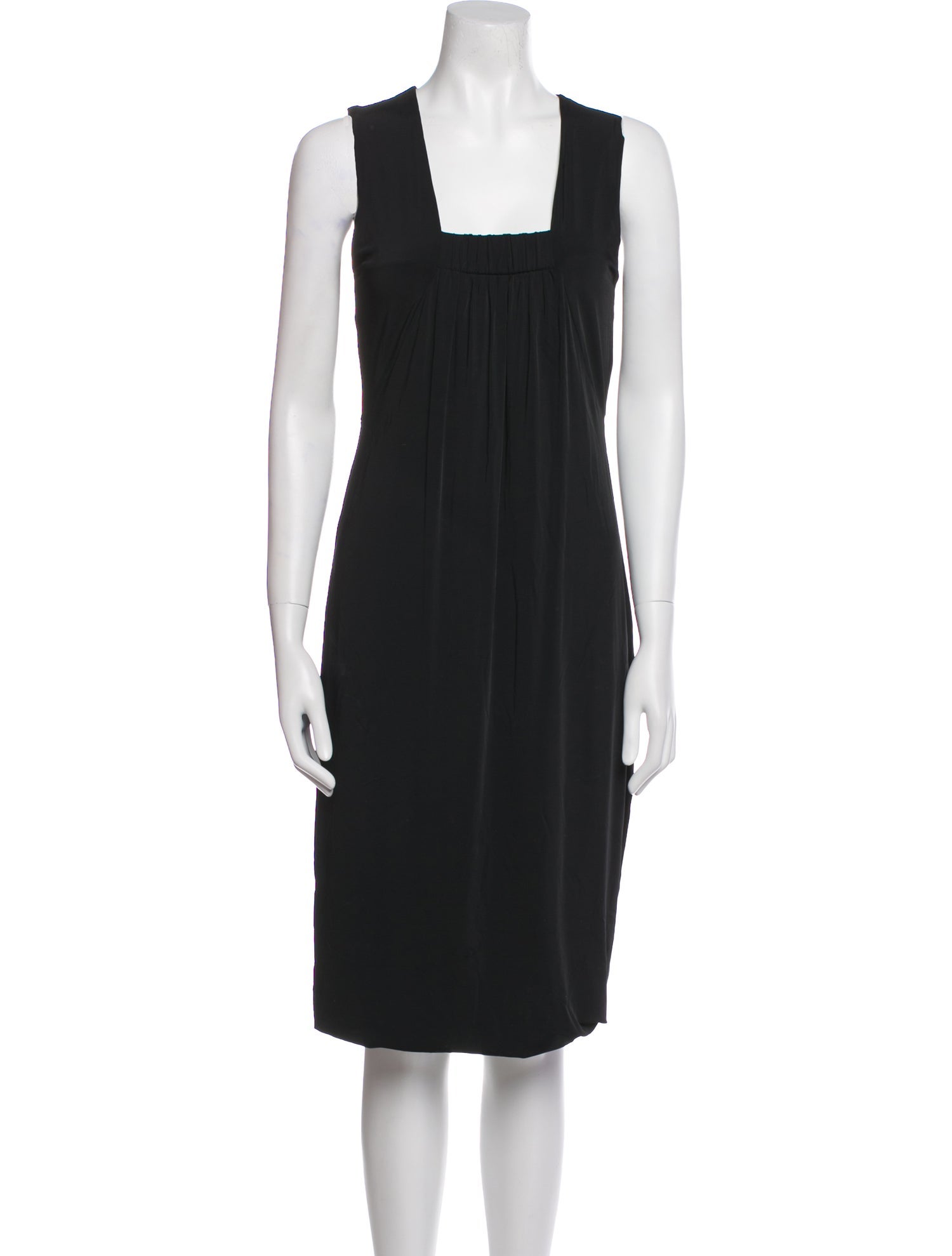Max Mara Square Neckline Midi Length Dress