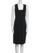Max Mara Square Neckline Midi Length Dress