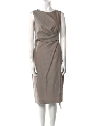Max Mara Virgin Wool Knee-Length Dress