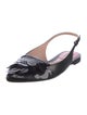 Max Mara Leather Sequin Embellishments Slingback Flats