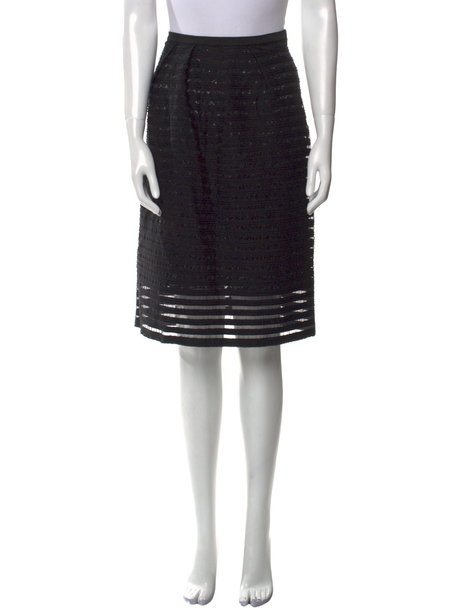 Max Mara Striped Knee-Length Skirt