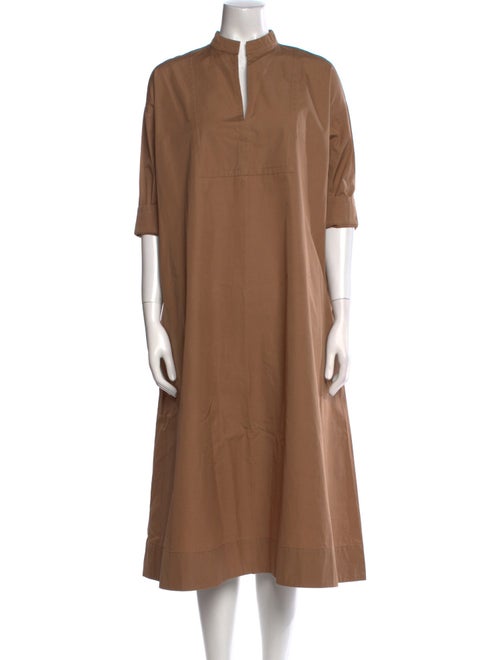 Max Mara Mock Neck Midi Length Dress