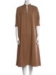 Max Mara Mock Neck Midi Length Dress