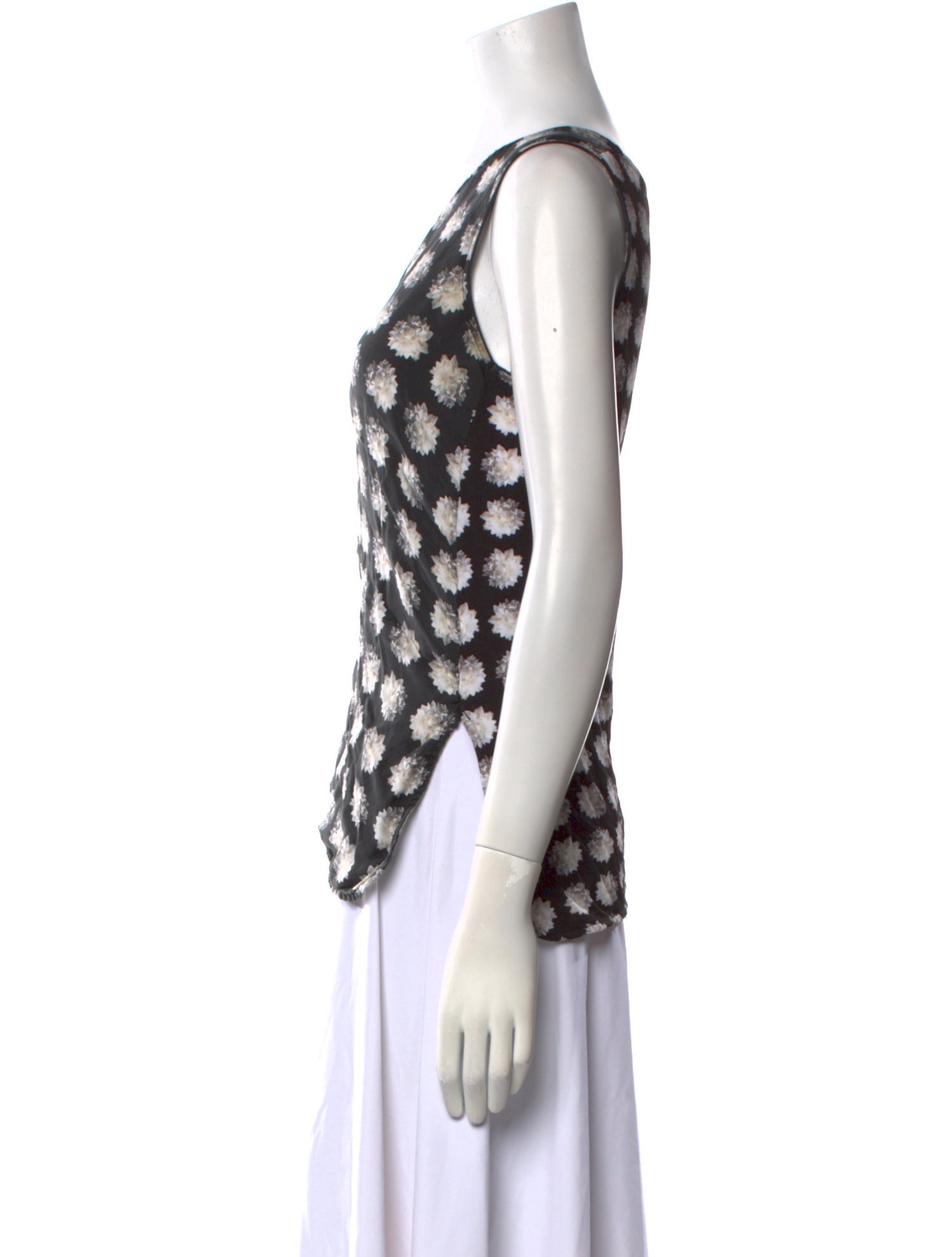 Max Mara Printed Scoop Neck Top