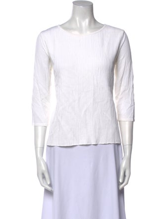Max Mara Bateau Neckline Three-Quarter Sleeve Top