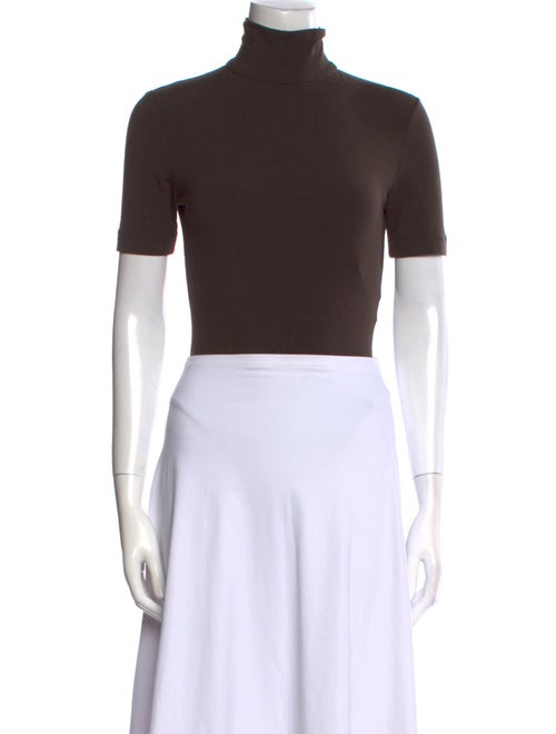 Max Mara Turtleneck Short Sleeve Crop Top
