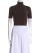 Max Mara Turtleneck Short Sleeve Crop Top