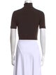 Max Mara Turtleneck Short Sleeve Crop Top