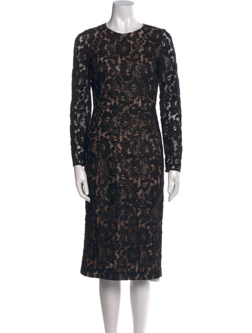 Max Mara Lace Pattern Midi Length Dress