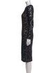 Max Mara Lace Pattern Midi Length Dress