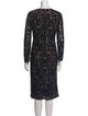 Max Mara Lace Pattern Midi Length Dress