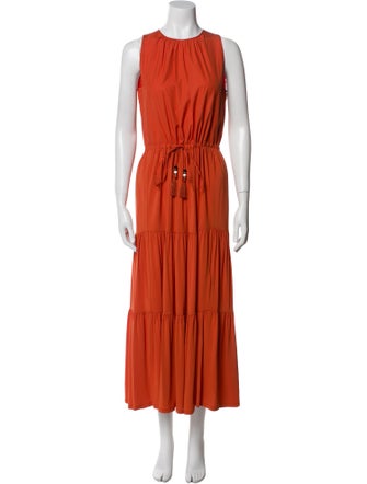 Max Mara Crew Neck Midi Length Dress
