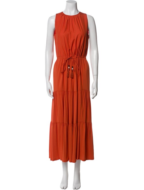 Max Mara Crew Neck Midi Length Dress