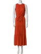 Max Mara Crew Neck Midi Length Dress