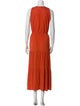 Max Mara Crew Neck Midi Length Dress