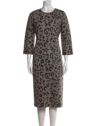 Max Mara Virgin Wool Midi Length Dress
