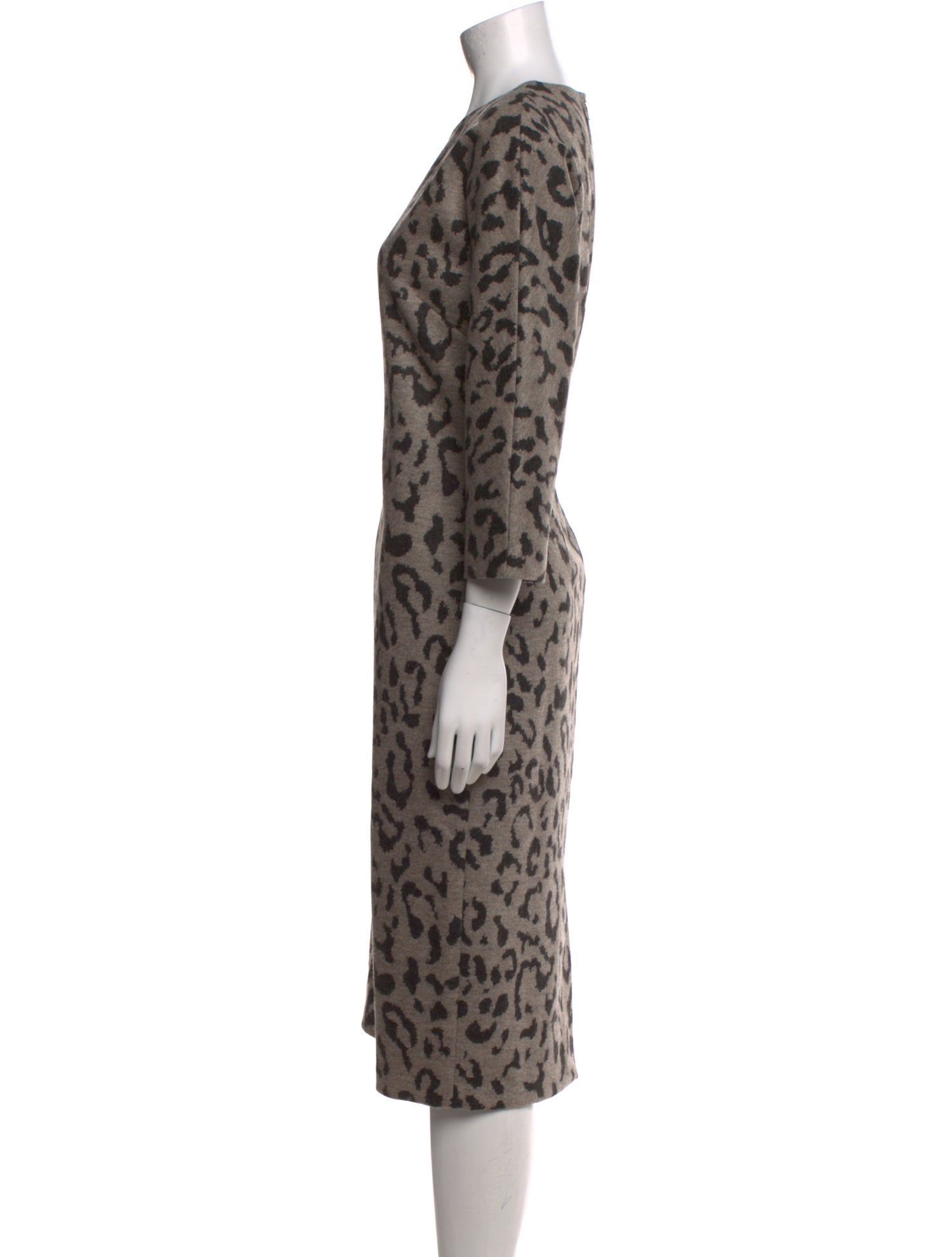 Max Mara Virgin Wool Midi Length Dress