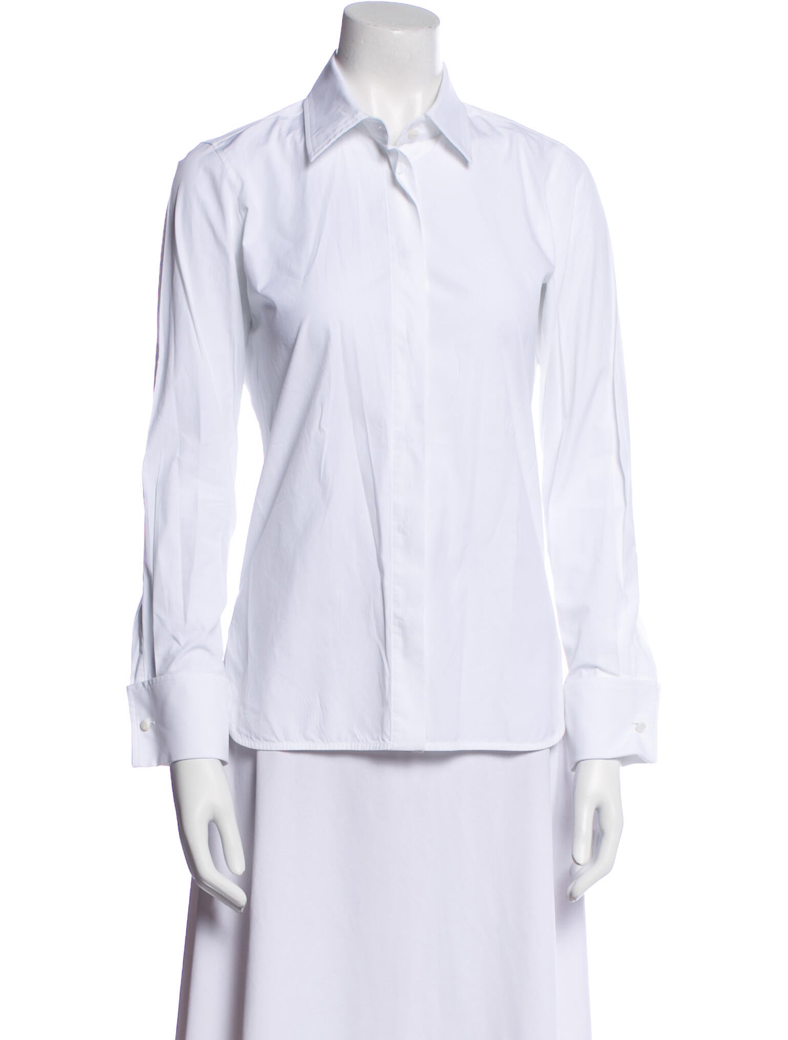 Max Mara Long Sleeve Button-Up Top