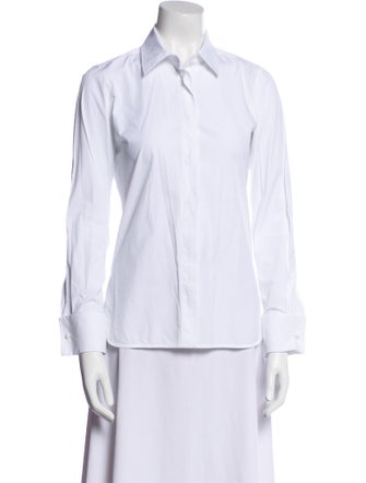 Max Mara Long Sleeve Button-Up Top
