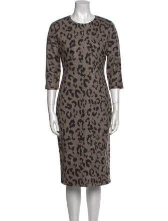 Max Mara Virgin Wool Midi Length Dress