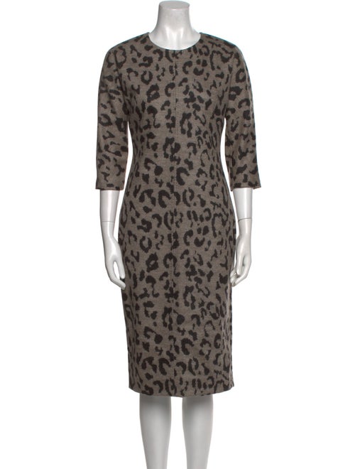 Max Mara Virgin Wool Midi Length Dress