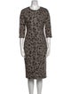 Max Mara Virgin Wool Midi Length Dress