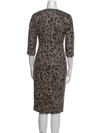 Max Mara Virgin Wool Midi Length Dress